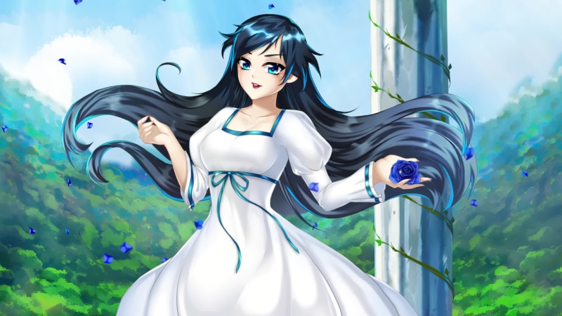 This diva is as beautiful as this rose in your hand Live Wallpaper