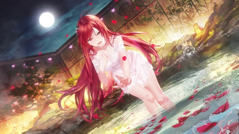 The girl drives away the invisible guests with her hand Live Wallpaper
