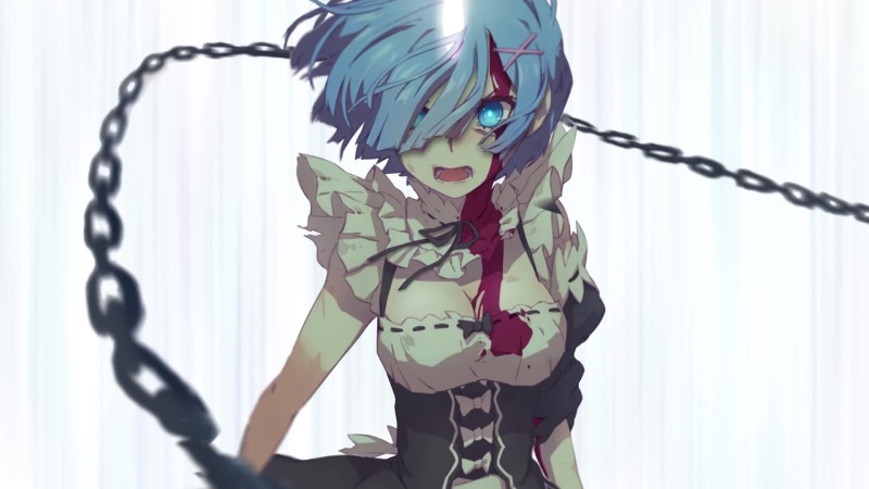 Re Zero Starting Life in Another World rem is so Serious but Still beautiful Live Wallpaper