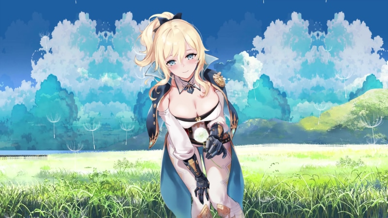 Genshin Impact Jean is so beautiful in this meadow 4k Live Wallpaper