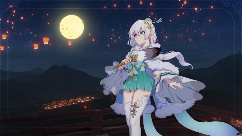 Teresa looks at the stars 4k Live Wallpaper