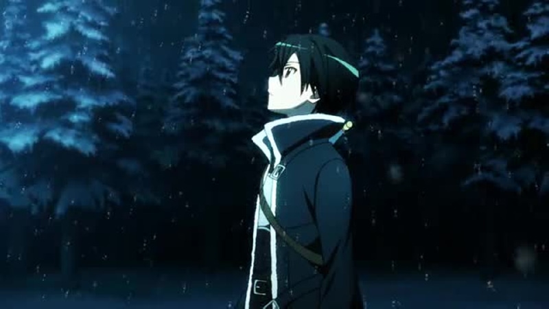 Kirito under the snow Live Wallpaper