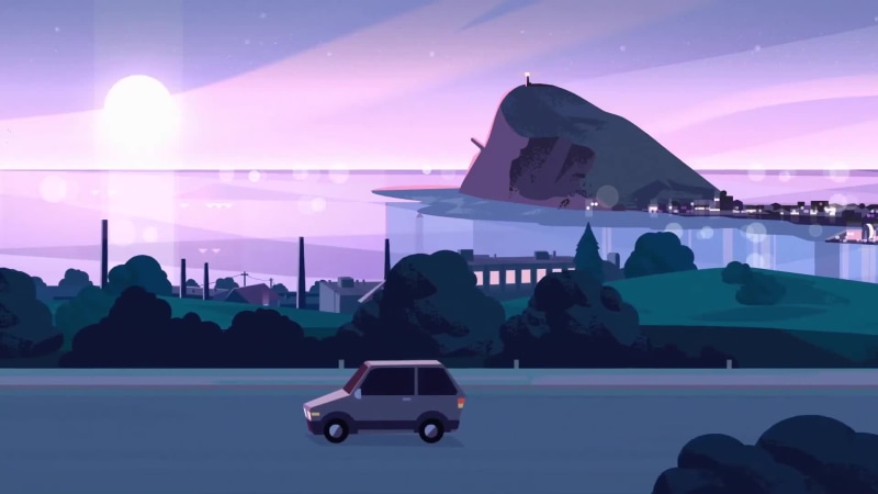 The car goes near the big lake - Stephens Universe Live Wallpaper