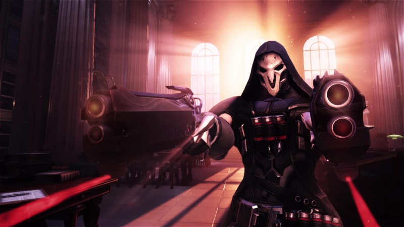 Reaper in the temple - Overwatch Live Wallpaper