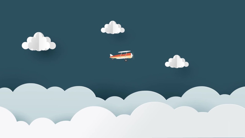 Plane over the clouds Live Wallpaper