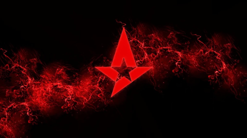 Logo on a fiery background-Engine astralis Live Wallpaper