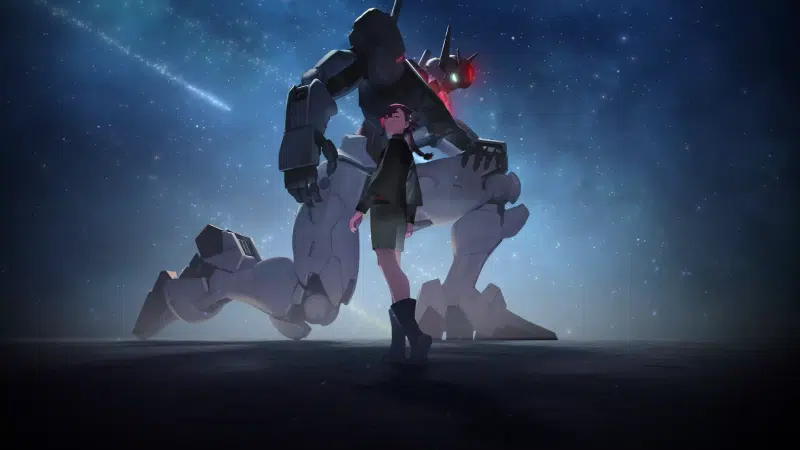 anime, stars, anime girls, robots, mobile warrior gundam, arts, starry sky, mecha Live Wallpaper