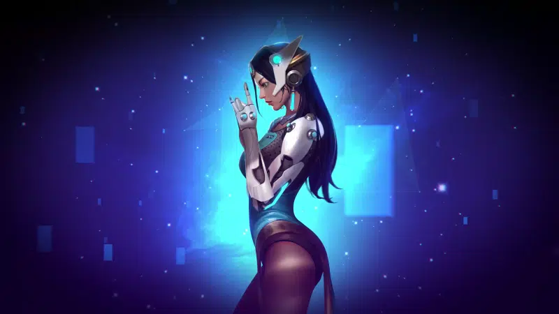 symmetra, anime girls, overwatch, arts, technologies, games, beautiful girl, anime, mechanical arm Live Wallpaper