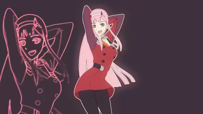 darling in the franxx, anime, zero tu, zero two, anime girls, dance, horns, 002, pink hair Live Wallpaper