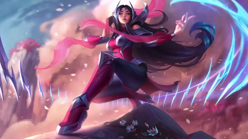 lol, league of legends, anime, the blade, games, arts, flowers, irelia, anime girls Live Wallpaper