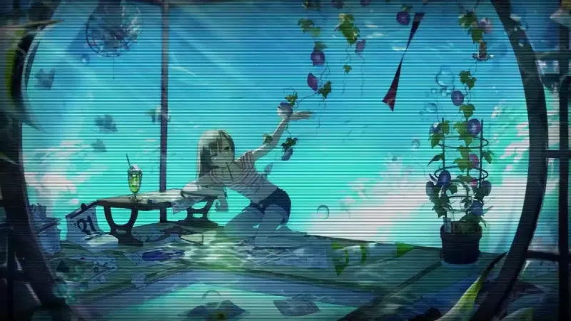 arts, sea, room, anime, anime girls, a mess, water, fish Live Wallpaper