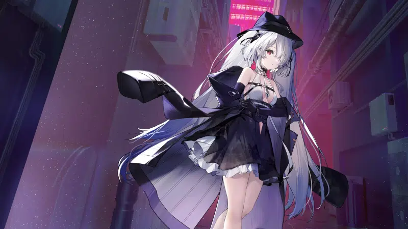 dress, anime, azur lane, arts, the azure way, nice girl, beautiful girl, kiev, games, street, anime girls Live Wallpaper