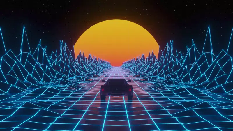 retro, graphics, auto - moto, neon Live Wallpaper