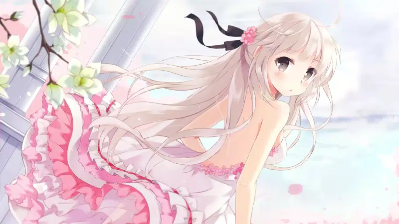 dress, nice girl, arts, bound by the sky, yosuga no sora, anime girls, sora kasugano, beautiful girl, anime Live Wallpaper