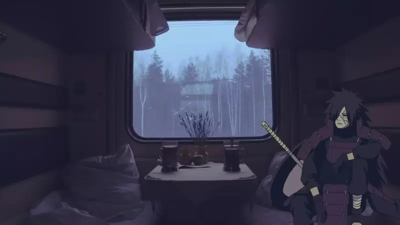 arts, a train, naruto, anime, madara uchiha, trip Live Wallpaper