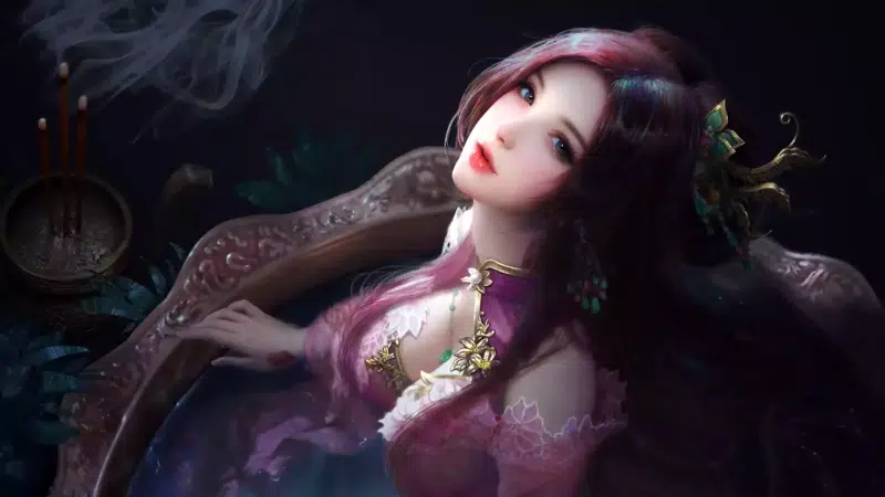 moon girl, martial peak, peak martial arts, beautiful girl, anime, arts, qu hua chang, moon, anime girls Live Wallpaper