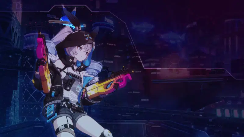 anime, weapon, honkai impact, cities, arts, bunny armor, bronya zaychik, games, haxxor bunny, anime girls, drone Live Wallpaper