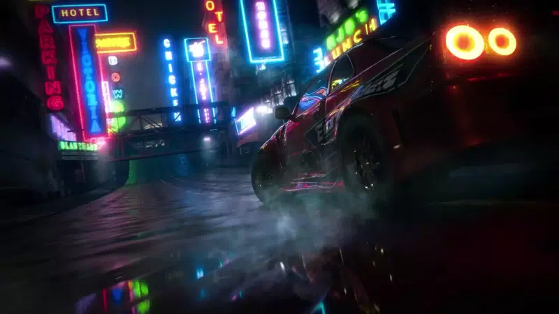 auto - moto, street, night, nfs, need for speed, cities, the city at night, games, neon, arts Live Wallpaper