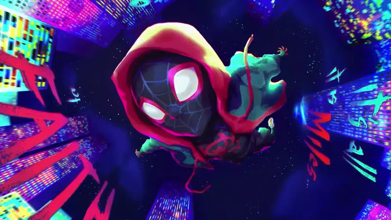 spider-man: across the universes, cartoons, arts, superhero, miles morales, cities, spider-man Live Wallpaper