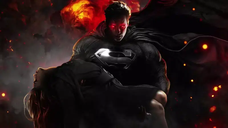 fire, superhero, superman in black, dark superman, lois lane, movies, arts, superman Live Wallpaper