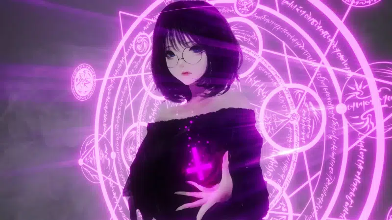 beautiful girl, anime girls, arts, magic, glasses, nice girl, magic circle, anime Live Wallpaper