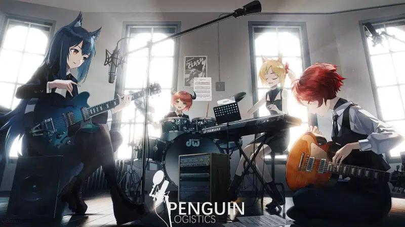 arknights, music, columns, horns, croissant, games, musical instrument, atelier, exusiai, anime girls, hi-hat, arts, anime, drums, penguin logistics, texas, Live Wallpaper