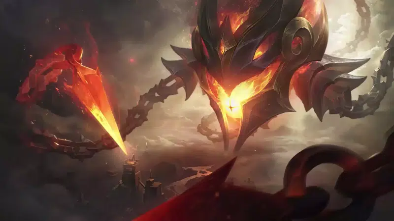 giant eye, chains, velcoz, league of legends, arts, lol, infernal velcoz, games Live Wallpaper