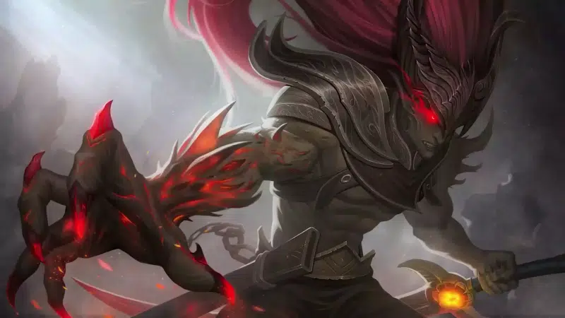 demon, arts, lol, horns, yasuo, league of legends, sword, games, anime Live Wallpaper