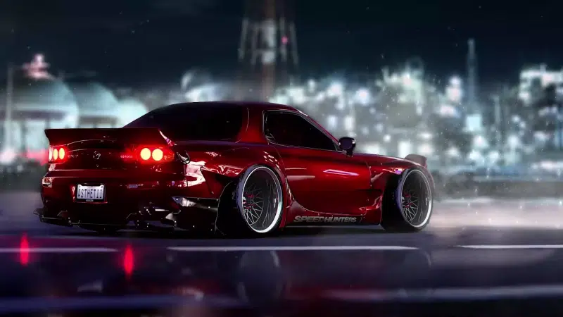cities, mazda, auto - moto, night, the city at night Live Wallpaper