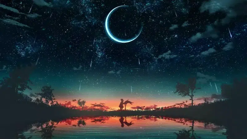 starry sky, stars, starfall, landscapes - nature, arts, night Live Wallpaper