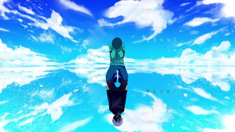 sky, anime, arts, mask, tokyo ghoul, ken kaneki Live Wallpaper