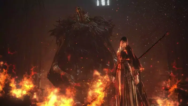 the painted world of ariandel, ariandel chapel, scythe, fire, elfride, ariandels father, painted world of ariandel, games, father ariandel and sister friede, Live Wallpaper