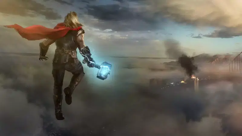 superhero, movies, marvel, arts, fire, god, thor, fire, smoke Live Wallpaper