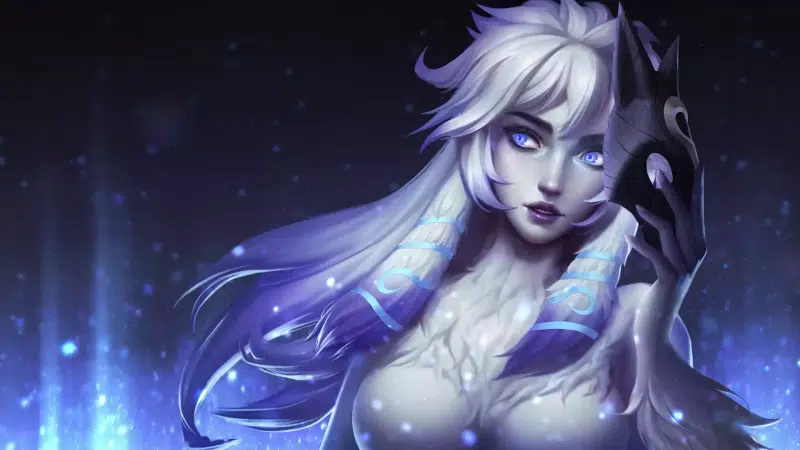 kindred, anime, mask, anime girls, games, league of legends, arts, lol Live Wallpaper