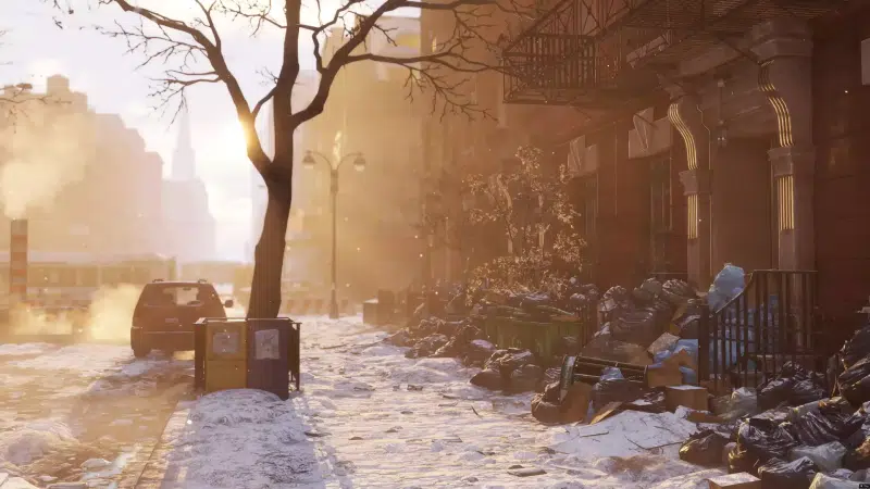 arts, garbage, cities, evening, dump, games, winter, snow, tom clancys Live Wallpaper