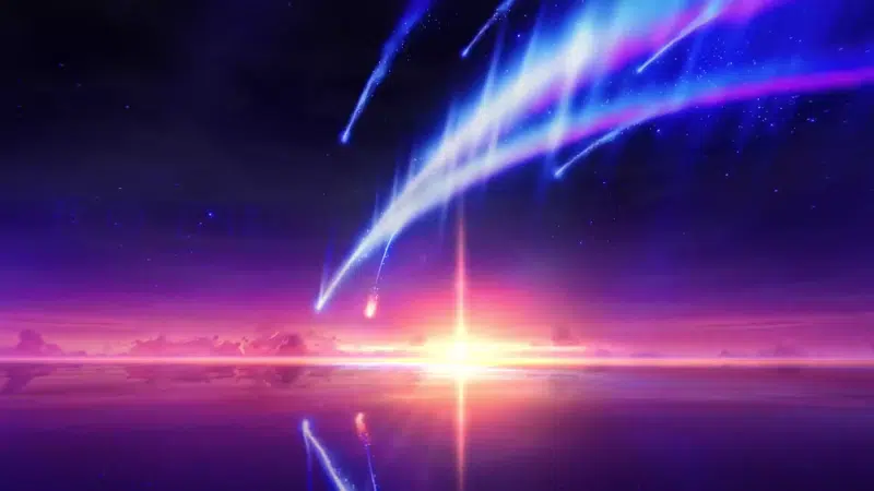 anime, comet, arts, comet tiamat, your name, landscapes - nature Live Wallpaper