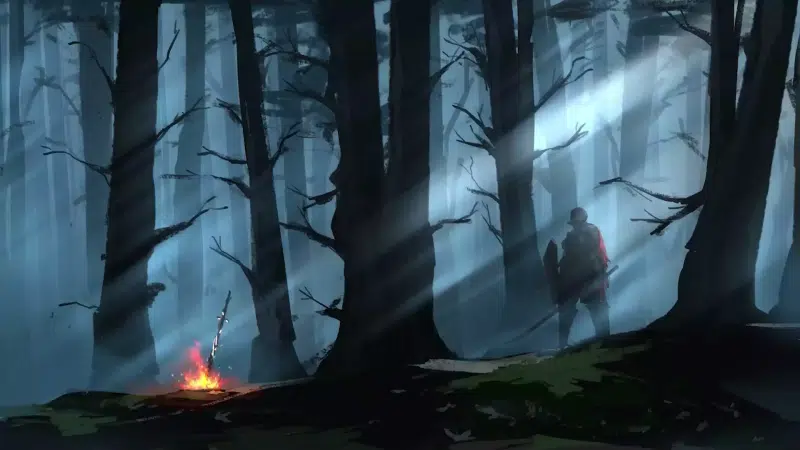 forest, arts, dark souls, the great sword, the chosen dead, night, games, sword Live Wallpaper