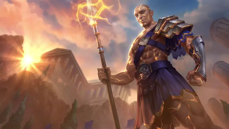 god, olympus, the rays of the sun, games, arts, spear Live Wallpaper