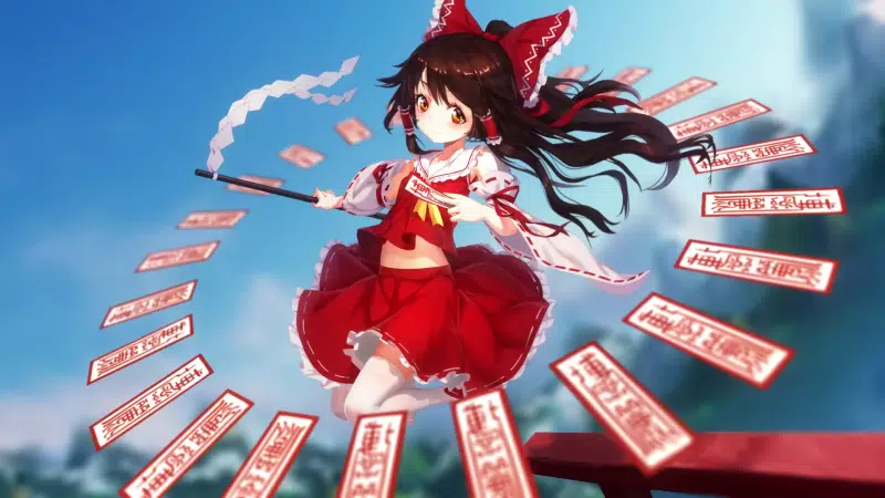 a summer days dream, anime girls, arts, seals, spells, loli, mascots, reimu hakurei, anime Live Wallpaper