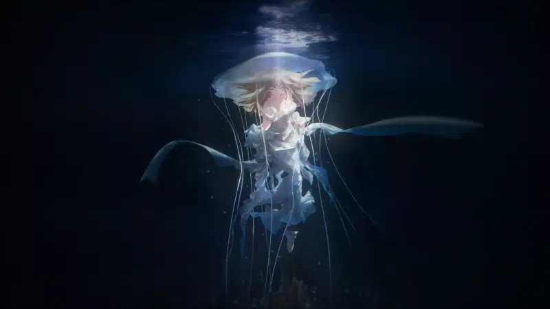 sea, anime girls, arts, jellyfish, dress, anime Live Wallpaper
