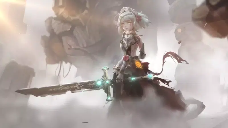 genshin impact, arts, anime, sword, genshin impact, knight, dress, armor, blood, games, anime girls, noelle Live Wallpaper