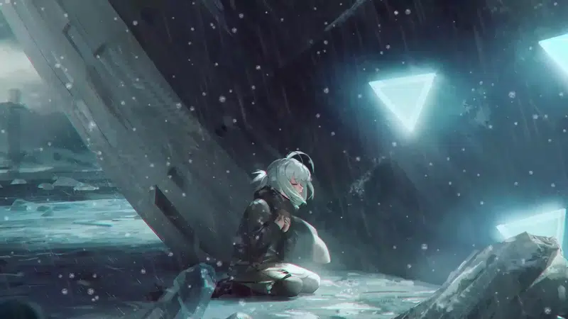 anime, games, snow, arts, rosetta, anime girls, punishing: gray raven, punishment: grey raven, winter Live Wallpaper