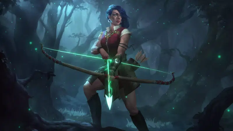 forest, gods unchained, anime girls, arts, onion, games, archer, selena, anime Live Wallpaper