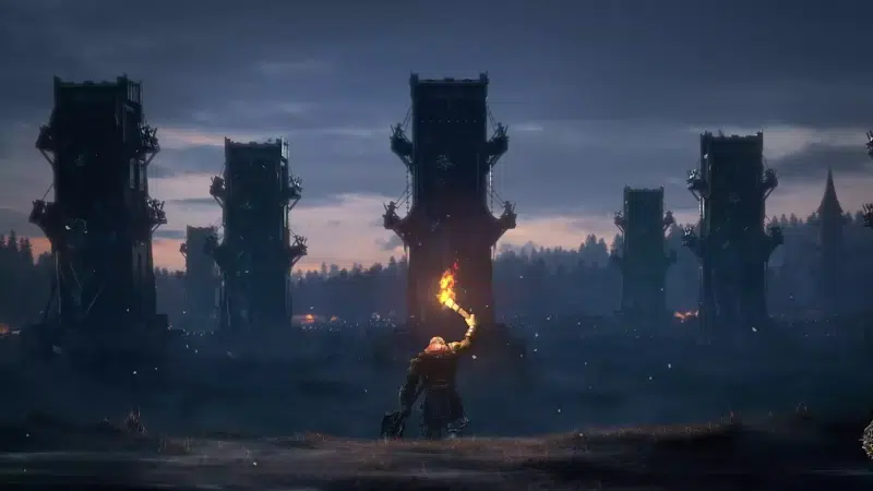 orc, fantasy, arts, battlefield, night, axe, torch Live Wallpaper