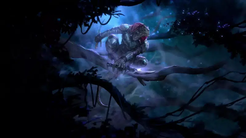 games, skyrim, arts, forest, the blade, lizard Live Wallpaper