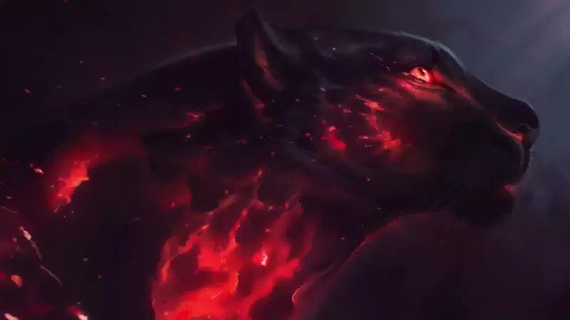 panther, fire panther, arts, animals Live Wallpaper