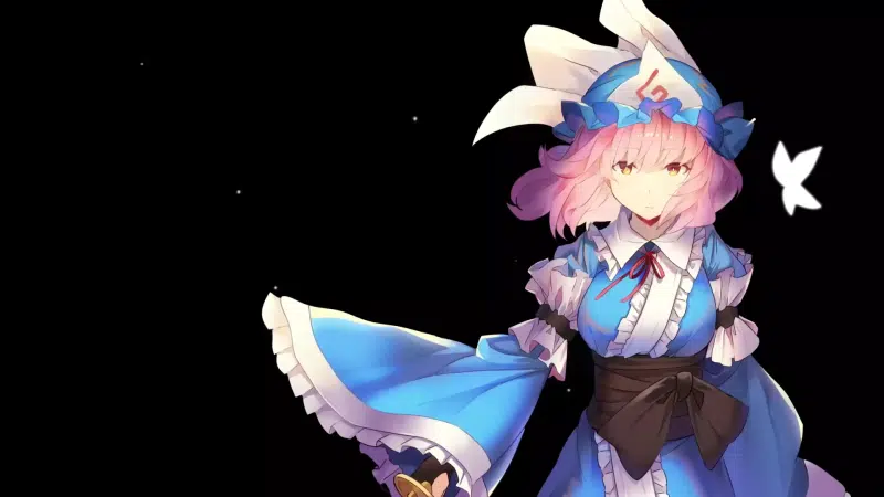 arts, yuyuko saigyouji, a summer days dream, beautiful girl, anime, nice girl, anime girls Live Wallpaper