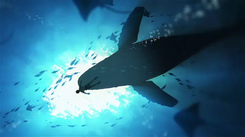 sinking, ocean, fish, water, arts, whale, anime Live Wallpaper