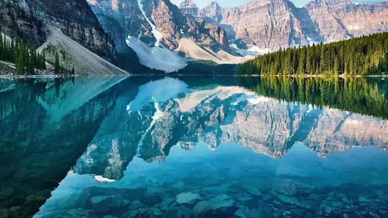 landscapes - nature, reflection, mountains, lake Live Wallpaper