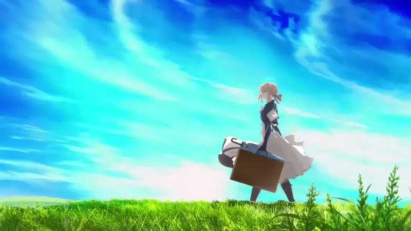 violet evergarden, anime girls, anime, umbrella, arts, walk Live Wallpaper